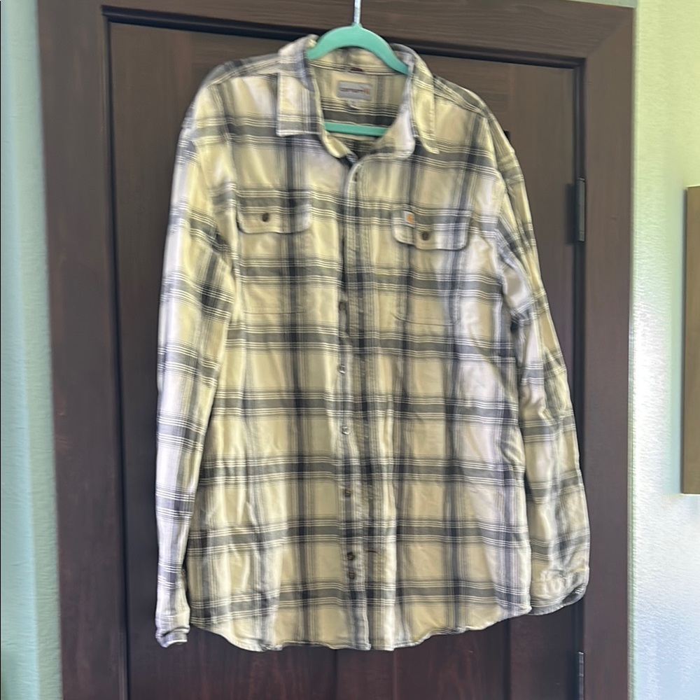 Carhartt Black and White Plaid Shirt